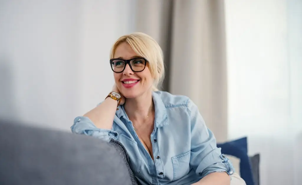 Woman in forest hill toronto at home