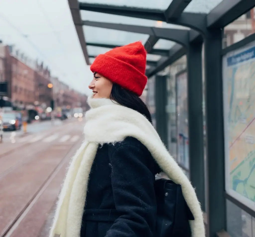 Woman waiting TTC toronto midtown